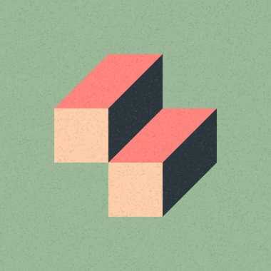 Edward Zajecs 2. Cubo 'nun 1971' deki uygulaması. Esasen 8 taştan oluşan bir Truchet fayans seti ve yerleştirme sanatı illüstrasyonu için kurallar 