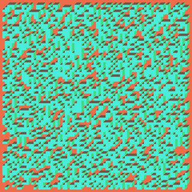 Edward Zajecs 2. Cubo 'nun 1971' deki uygulaması. Esasen 8 taştan oluşan bir Truchet fayans seti ve yerleştirme sanatı illüstrasyonu için kurallar 