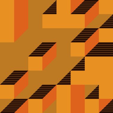 Edward Zajecs 2. Cubo 'nun 1971' deki uygulaması. Esasen 8 taştan oluşan bir Truchet fayans seti ve yerleştirme sanatı illüstrasyonu için kurallar 