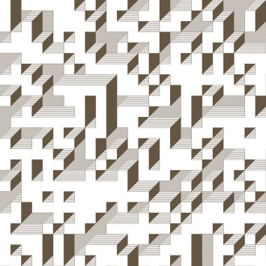 Edward Zajecs 2. Cubo 'nun 1971' deki uygulaması. Esasen 8 taştan oluşan bir Truchet fayans seti ve yerleştirme sanatı illüstrasyonu için kurallar 