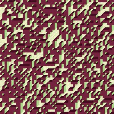 Edward Zajecs 2. Cubo 'nun 1971' deki uygulaması. Esasen 8 taştan oluşan bir Truchet fayans seti ve yerleştirme sanatı illüstrasyonu için kurallar 