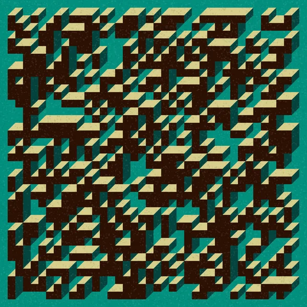 Edward Zajecs 2. Cubo 'nun 1971' deki uygulaması. Esasen 8 taştan oluşan bir Truchet fayans seti ve yerleştirme sanatı illüstrasyonu için kurallar 