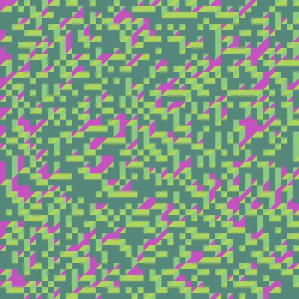 Edward Zajecs 2. Cubo 'nun 1971' deki uygulaması. Esasen 8 taştan oluşan bir Truchet fayans seti ve yerleştirme sanatı illüstrasyonu için kurallar 