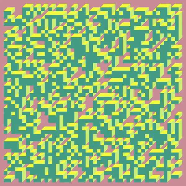 Edward Zajecs 2. Cubo 'nun 1971' deki uygulaması. Esasen 8 taştan oluşan bir Truchet fayans seti ve yerleştirme sanatı illüstrasyonu için kurallar 