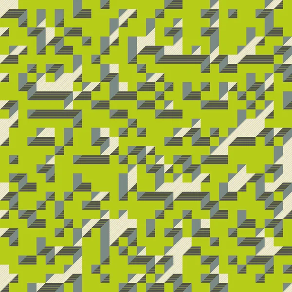 Edward Zajecs 2. Cubo 'nun 1971' deki uygulaması. Esasen 8 taştan oluşan bir Truchet fayans seti ve yerleştirme sanatı illüstrasyonu için kurallar 