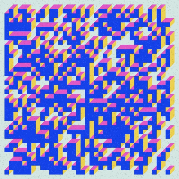 Edward Zajecs 2. Cubo 'nun 1971' deki uygulaması. Esasen 8 taştan oluşan bir Truchet fayans seti ve yerleştirme sanatı illüstrasyonu için kurallar 