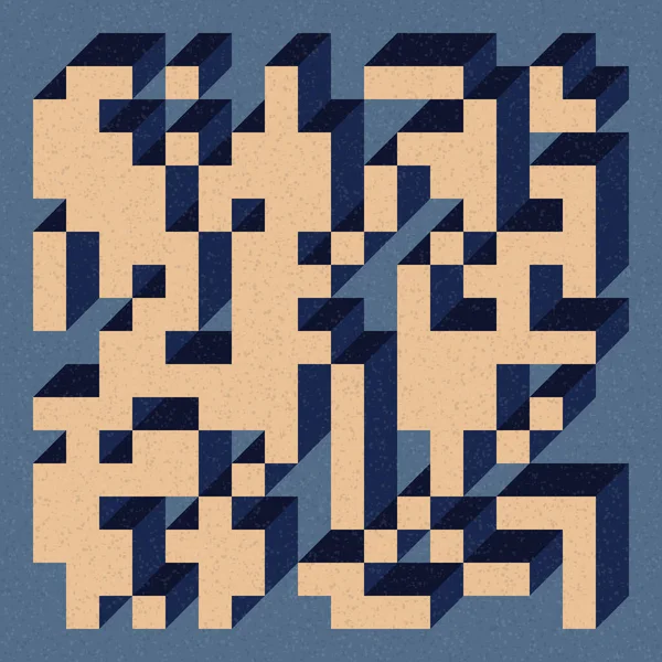 Edward Zajecs 2. Cubo 'nun 1971' deki uygulaması. Esasen 8 taştan oluşan bir Truchet fayans seti ve yerleştirme sanatı illüstrasyonu için kurallar 