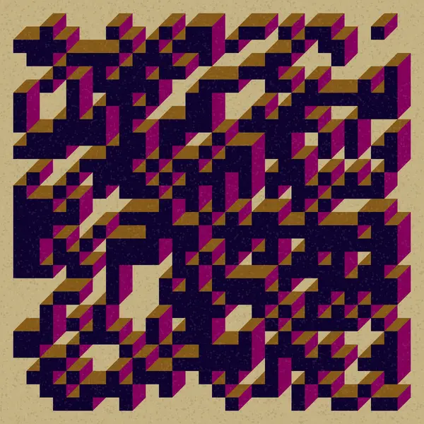 Edward Zajecs 2. Cubo 'nun 1971' deki uygulaması. Esasen 8 taştan oluşan bir Truchet fayans seti ve yerleştirme sanatı illüstrasyonu için kurallar 