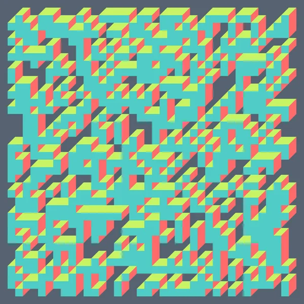 Edward Zajecs 2. Cubo 'nun 1971' deki uygulaması. Esasen 8 taştan oluşan bir Truchet fayans seti ve yerleştirme sanatı illüstrasyonu için kurallar 