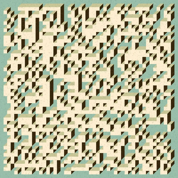 Edward Zajecs 2. Cubo 'nun 1971' deki uygulaması. Esasen 8 taştan oluşan bir Truchet fayans seti ve yerleştirme sanatı illüstrasyonu için kurallar 