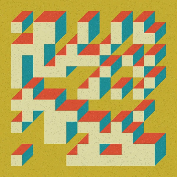 Edward Zajecs 2. Cubo 'nun 1971' deki uygulaması. Esasen 8 taştan oluşan bir Truchet fayans seti ve yerleştirme sanatı illüstrasyonu için kurallar  