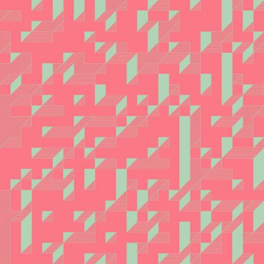 Edward Zajecs 2. Cubo 'nun 1971' deki uygulaması. Esasen 8 taştan oluşan bir Truchet fayans seti ve yerleştirme sanatı illüstrasyonu için kurallar 