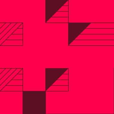 Edward Zajecs 2. Cubo 'nun 1971' deki uygulaması. Esasen 8 taştan oluşan bir Truchet fayans seti ve yerleştirme sanatı illüstrasyonu için kurallar 