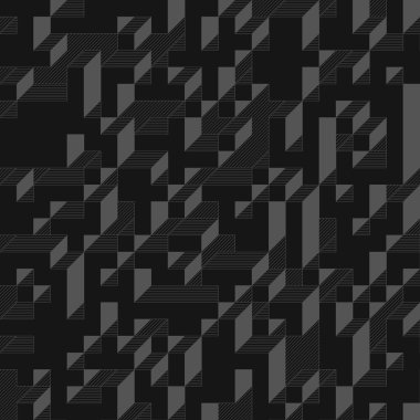 Edward Zajecs 2. Cubo 'nun 1971' deki uygulaması. Esasen 8 taştan oluşan bir Truchet fayans seti ve yerleştirme sanatı illüstrasyonu için kurallar 