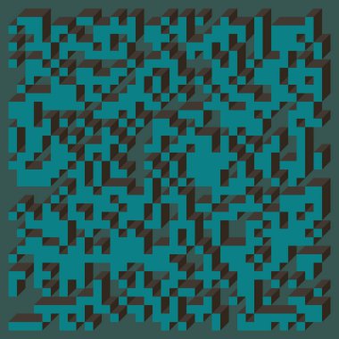 Edward Zajecs 2. Cubo 'nun 1971' deki uygulaması. Esasen 8 taştan oluşan bir Truchet fayans seti ve yerleştirme sanatı illüstrasyonu için kurallar 