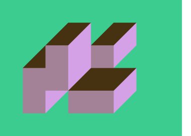 Edward Zajecs 2. Cubo 'nun 1971' deki uygulaması. Esasen 8 taştan oluşan bir Truchet fayans seti ve yerleştirme sanatı illüstrasyonu için kurallar 