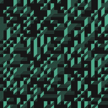 Edward Zajecs 2. Cubo 'nun 1971' deki uygulaması. Esasen 8 taştan oluşan bir Truchet fayans seti ve yerleştirme sanatı illüstrasyonu için kurallar 