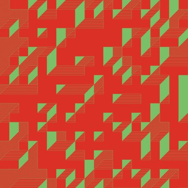 Edward Zajecs 2. Cubo 'nun 1971' deki uygulaması. Esasen 8 taştan oluşan bir Truchet fayans seti ve yerleştirme sanatı illüstrasyonu için kurallar 