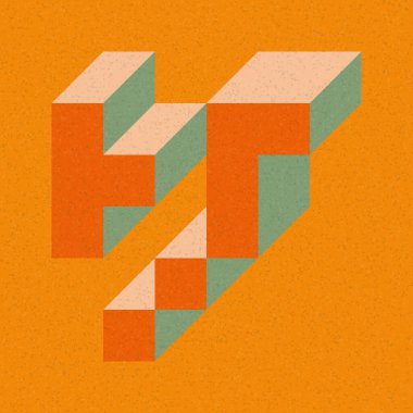 Edward Zajecs 2. Cubo 'nun 1971' deki uygulaması. Esasen 8 taştan oluşan bir Truchet fayans seti ve yerleştirme sanatı illüstrasyonu için kurallar  