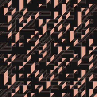 Edward Zajecs 2. Cubo 'nun 1971' deki uygulaması. Esasen 8 taştan oluşan bir Truchet fayans seti ve yerleştirme sanatı illüstrasyonu için kurallar 