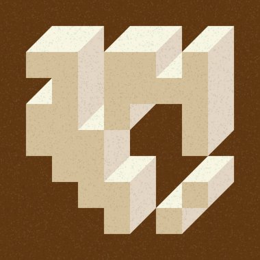 Edward Zajecs 2. Cubo 'nun 1971' deki uygulaması. Esasen 8 taştan oluşan bir Truchet fayans seti ve yerleştirme sanatı illüstrasyonu için kurallar 