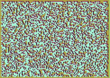 Edward Zajecs 2. Cubo 'nun 1971' deki uygulaması. Esasen 8 taştan oluşan bir Truchet fayans seti ve yerleştirme sanatı illüstrasyonu için kurallar 