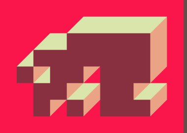 Edward Zajecs 2. Cubo 'nun 1971' deki uygulaması. Esasen 8 taştan oluşan bir Truchet fayans seti ve yerleştirme sanatı illüstrasyonu için kurallar 