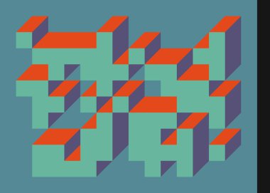 Edward Zajecs 2. Cubo 'nun 1971' deki uygulaması. Esasen 8 taştan oluşan bir Truchet fayans seti ve yerleştirme sanatı illüstrasyonu için kurallar 