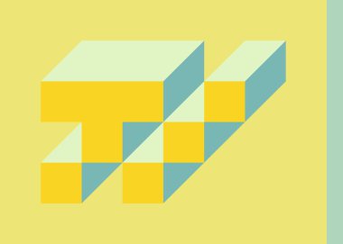 Edward Zajecs 2. Cubo 'nun 1971' deki uygulaması. Esasen 8 taştan oluşan bir Truchet fayans seti ve yerleştirme sanatı illüstrasyonu için kurallar 