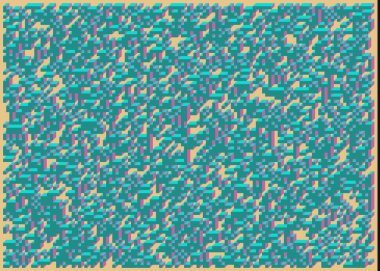 Edward Zajecs 2. Cubo 'nun 1971' deki uygulaması. Esasen 8 taştan oluşan bir Truchet fayans seti ve yerleştirme sanatı illüstrasyonu için kurallar 