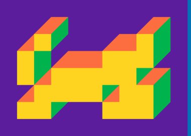 Edward Zajecs 2. Cubo 'nun 1971' deki uygulaması. Esasen 8 taştan oluşan bir Truchet fayans seti ve yerleştirme sanatı illüstrasyonu için kurallar 