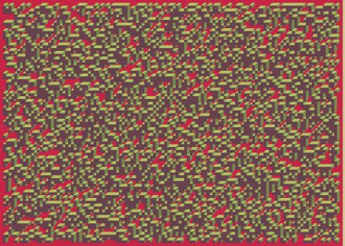 Edward Zajecs 2. Cubo 'nun 1971' deki uygulaması. Esasen 8 taştan oluşan bir Truchet fayans seti ve yerleştirme sanatı illüstrasyonu için kurallar 