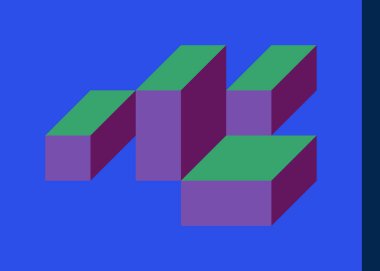 Edward Zajecs 2. Cubo 'nun 1971' deki uygulaması. Esasen 8 taştan oluşan bir Truchet fayans seti ve yerleştirme sanatı illüstrasyonu için kurallar 