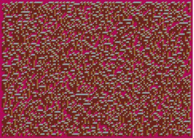 Edward Zajecs 2. Cubo 'nun 1971' deki uygulaması. Esasen 8 taştan oluşan bir Truchet fayans seti ve yerleştirme sanatı illüstrasyonu için kurallar 