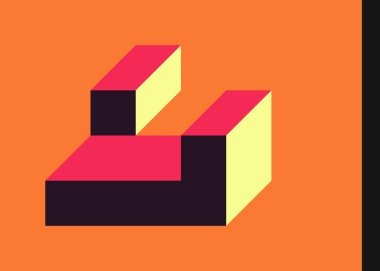 Edward Zajecs 2. Cubo 'nun 1971' deki uygulaması. Esasen 8 taştan oluşan bir Truchet fayans seti ve yerleştirme sanatı illüstrasyonu için kurallar 