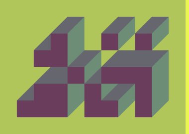 Edward Zajecs 2. Cubo 'nun 1971' deki uygulaması. Esasen 8 taştan oluşan bir Truchet fayans seti ve yerleştirme sanatı illüstrasyonu için kurallar 