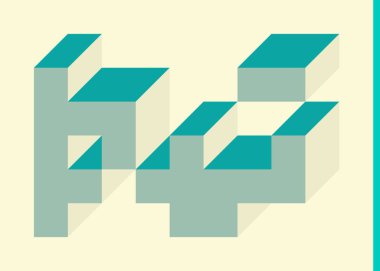 Edward Zajecs 2. Cubo 'nun 1971' deki uygulaması. Esasen 8 taştan oluşan bir Truchet fayans seti ve yerleştirme sanatı illüstrasyonu için kurallar  