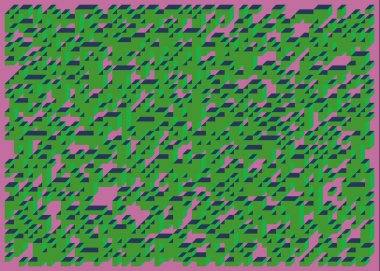 Edward Zajecs 2. Cubo 'nun 1971' deki uygulaması. Esasen 8 taştan oluşan bir Truchet fayans seti ve yerleştirme sanatı illüstrasyonu için kurallar 