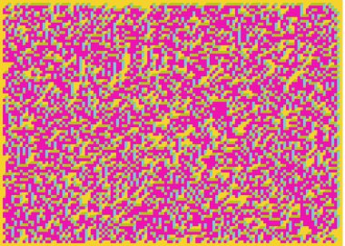 Edward Zajecs 2. Cubo 'nun 1971' deki uygulaması. Esasen 8 taştan oluşan bir Truchet fayans seti ve yerleştirme sanatı illüstrasyonu için kurallar 