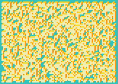Edward Zajecs 2. Cubo 'nun 1971' deki uygulaması. Esasen 8 taştan oluşan bir Truchet fayans seti ve yerleştirme sanatı illüstrasyonu için kurallar 
