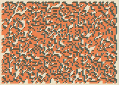 Edward Zajecs 2. Cubo 'nun 1971' deki uygulaması. Esasen 8 taştan oluşan bir Truchet fayans seti ve yerleştirme sanatı illüstrasyonu için kurallar 