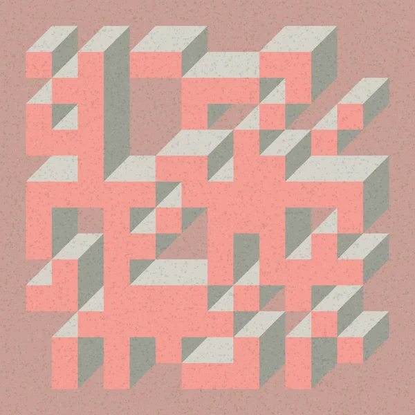 Edward Zajecs 2. Cubo 'nun 1971' deki uygulaması. Esasen 8 taştan oluşan bir Truchet fayans seti ve yerleştirme sanatı illüstrasyonu için kurallar 