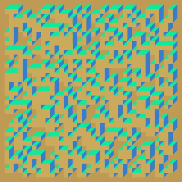 Edward Zajecs 2. Cubo 'nun 1971' deki uygulaması. Esasen 8 taştan oluşan bir Truchet fayans seti ve yerleştirme sanatı illüstrasyonu için kurallar 