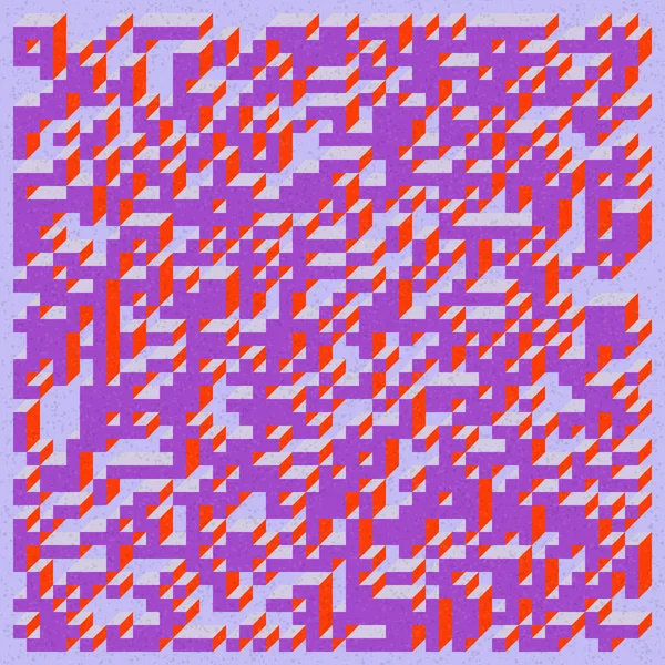 Implementación Edward Zajecs Cubo Desde 1971 Esencialmente Conjunto Baldosas Truchet — Archivo Imágenes Vectoriales