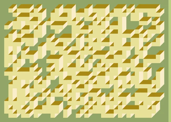 Реалізація Edward Zajecs Cubo 1971 Року Суті Набір Плиток Труше — стоковий вектор