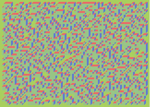 Implementación Edward Zajecs Cubo Desde 1971 Esencialmente Conjunto Baldosas Truchet — Archivo Imágenes Vectoriales