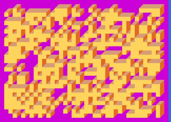 Edward Zajecs 2. Cubo 'nun 1971' deki uygulaması. Esasen 8 taştan oluşan bir Truchet fayans seti ve yerleştirme sanatı illüstrasyonu için kurallar 