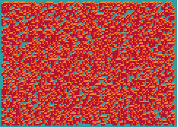 Edward Zajecs 2. Cubo 'nun 1971' deki uygulaması. Esasen 8 taştan oluşan bir Truchet fayans seti ve yerleştirme sanatı illüstrasyonu için kurallar 