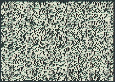 Edward Zajecs 2. Cubo 'nun 1971' deki uygulaması. Esasen 8 taştan oluşan bir Truchet fayans seti ve yerleştirme sanatı illüstrasyonu için kurallar 