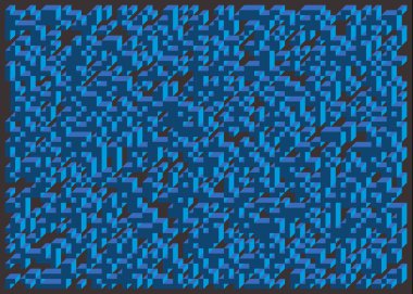 Edward Zajecs 2. Cubo 'nun 1971' deki uygulaması. Esasen 8 taştan oluşan bir Truchet fayans seti ve yerleştirme sanatı illüstrasyonu için kurallar 